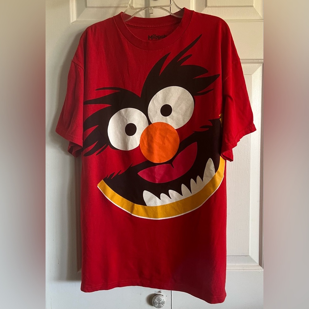 Disney ANIMAL❤️Red Muppets Cotton T-Shirt